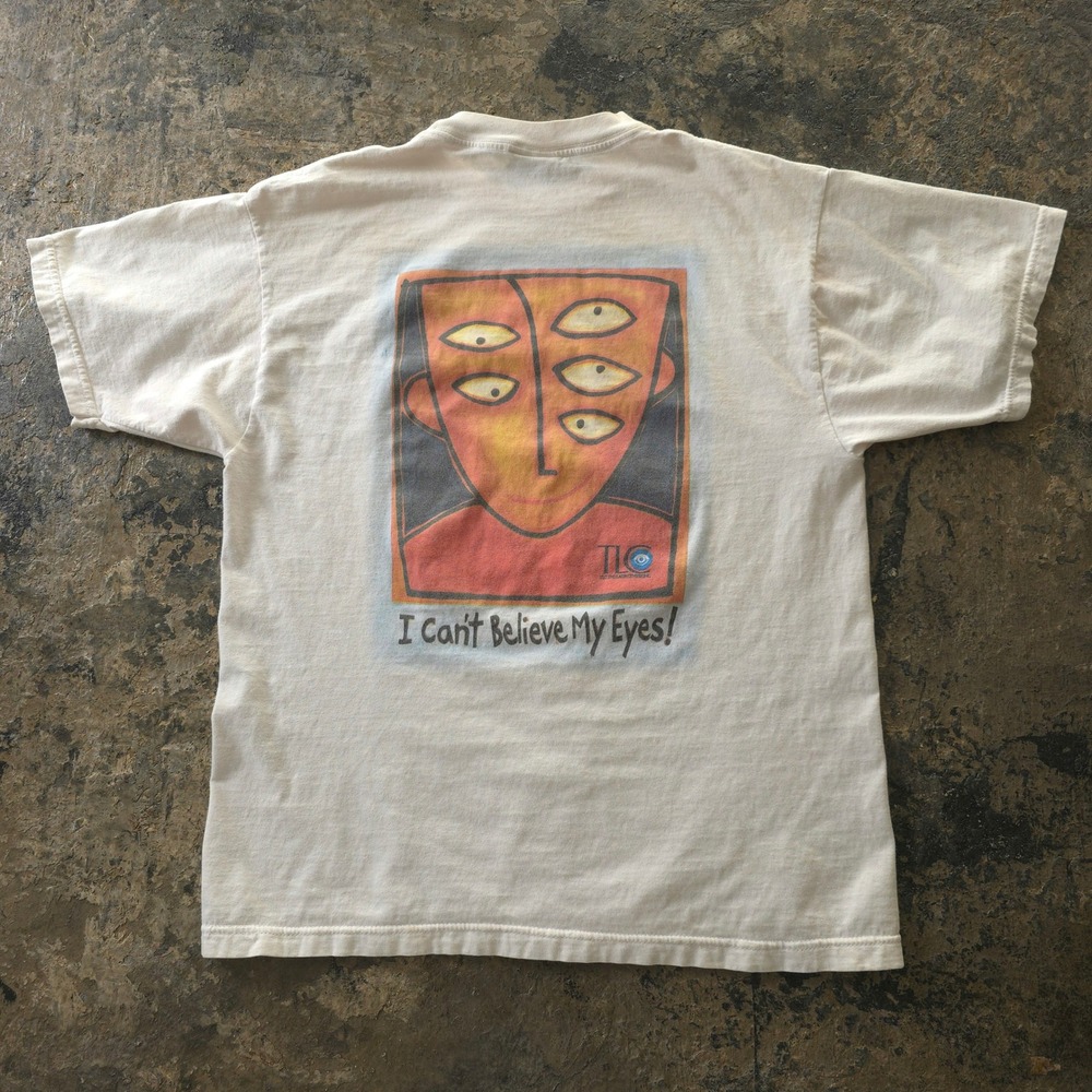 Vintage 2000s Global Select White TLC The Laser Center T-shirt Size L Graphic